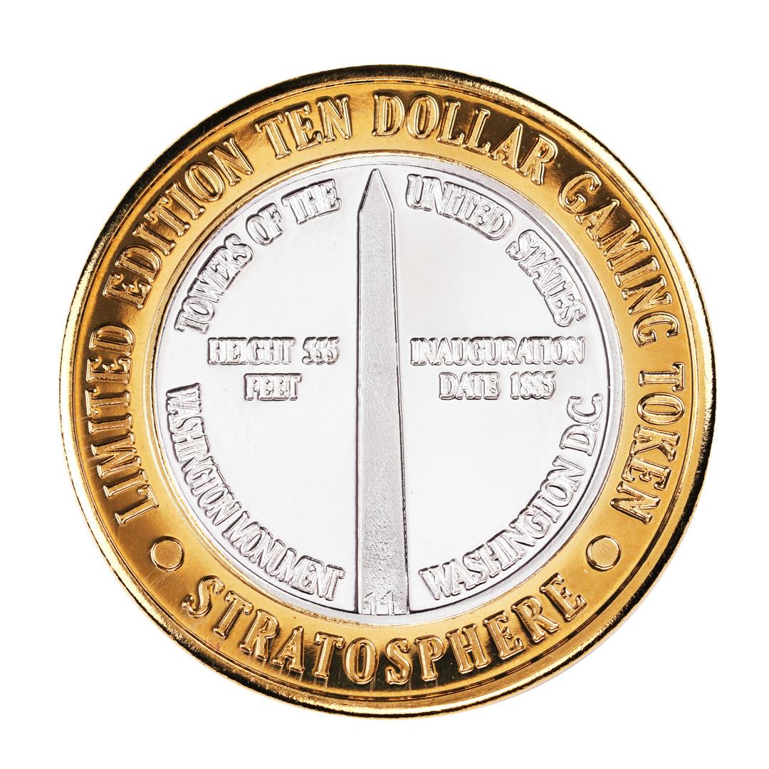 .999 Silver Stratosphere Las Vegas, NV $10 Casino: One .999 Silver Stratosphere Las Vegas, NV $10 Casino Limited Edition Gaming Token.