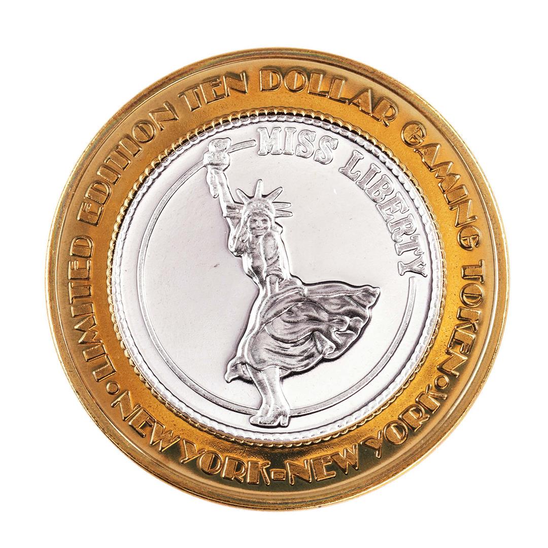 .999 Silver New York New York Casino Las Vegas $10: One .999 Silver New York New York Casino Las Vegas $10 Limited Edition Gaming Token.