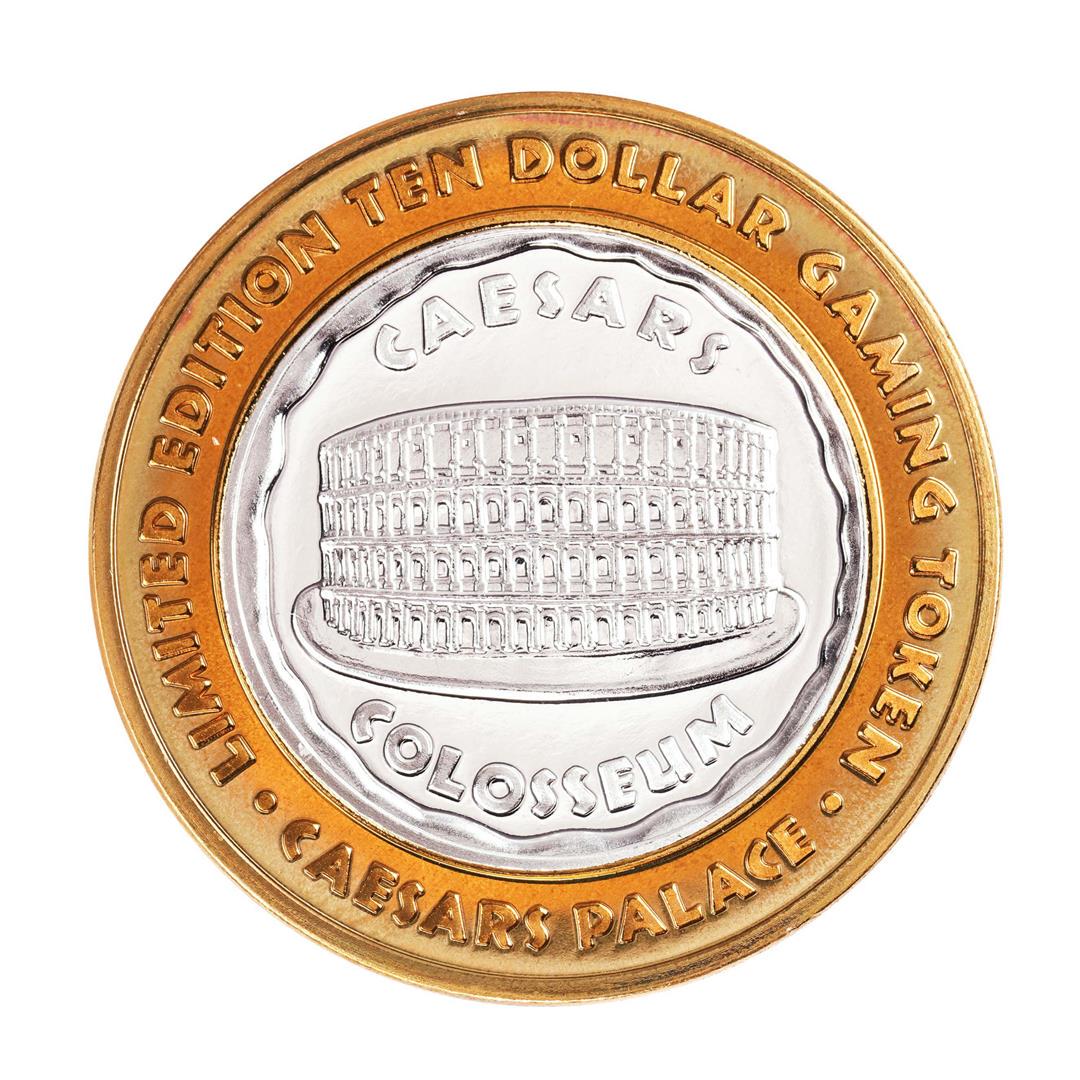 .999 Silver Caesars Palace Las Vegas, Nevada $10 Casino: One .999 Silver Caesars Palace Las Vegas, Nevada $10 Casino Limited Edition Gaming Token.