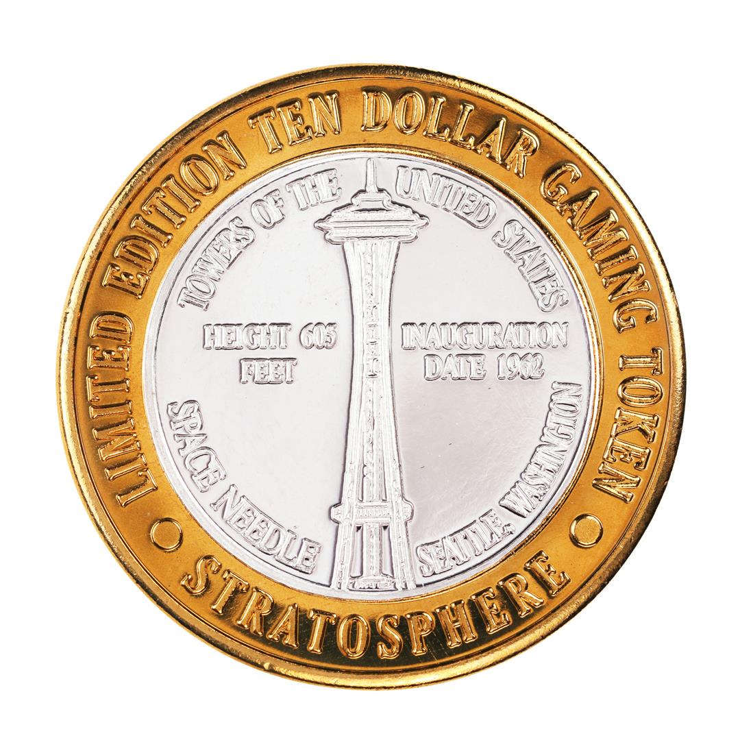 .999 Silver Stratosphere Las Vegas, NV $10 Casino: One .999 Silver Stratosphere Las Vegas, NV $10 Casino Limited Edition Gaming Token.