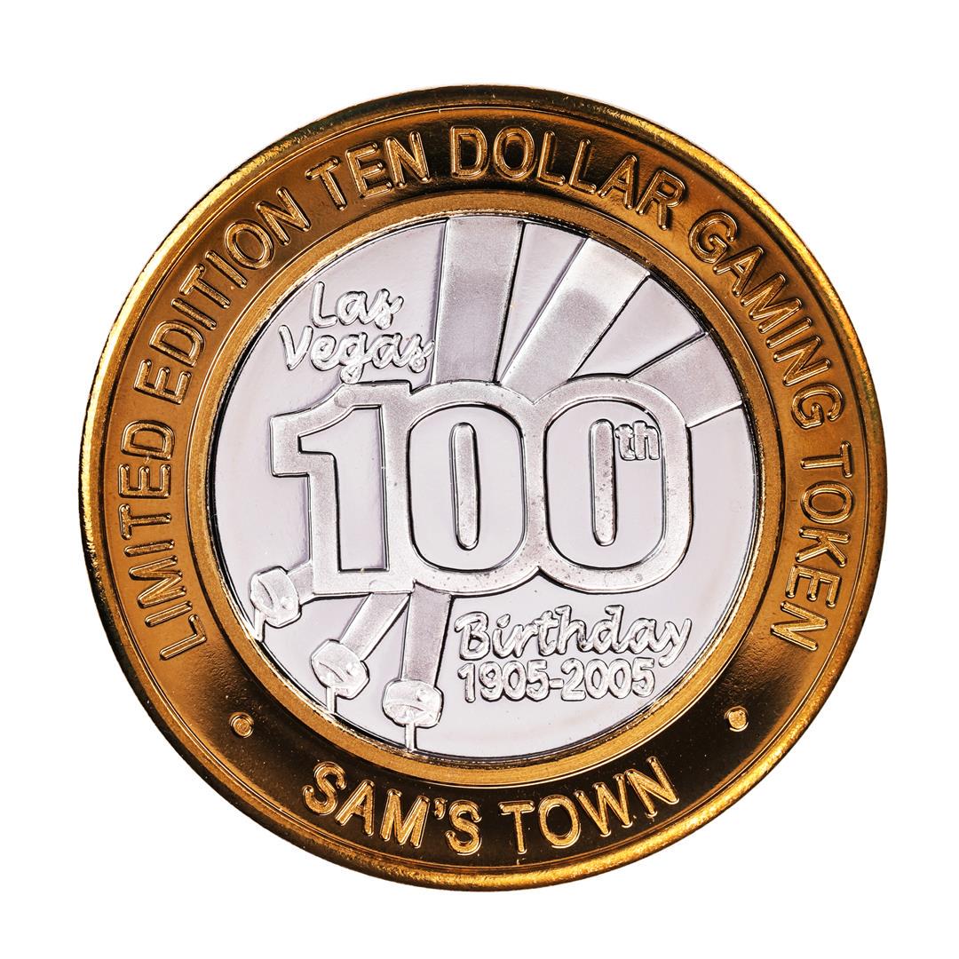 .999 Silver Sam's Town Las Vegas $10 Casino Limited: One .999 Silver Sam's Town Las Vegas $10 Casino Limited Edition Gaming Token.