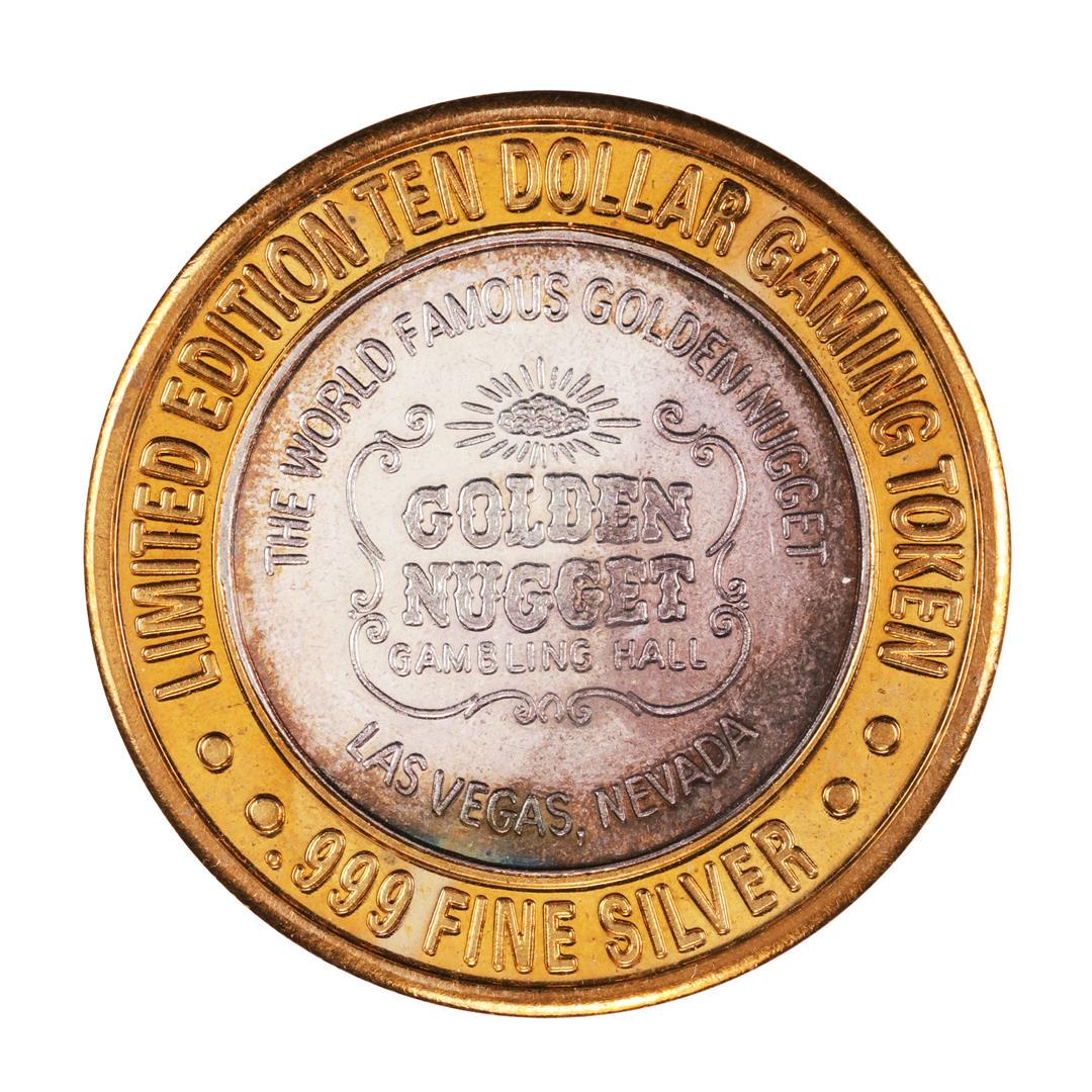 .999 Silver Golden Nugget Las Vegas $10 Casino Limited: One .999 Silver Golden Nugget Las Vegas $10 Casino Limited Edition Gaming Token.