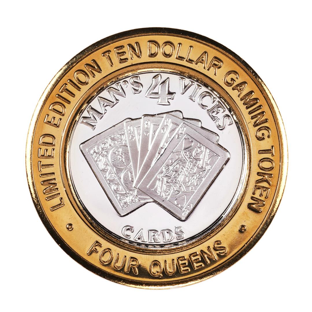 .999 Fine Silver Four Queens Las Vegas, NV $10 Limited: One .999 Fine Silver Four Queens Las Vegas, NV $10 Limited Edition Gaming Token.