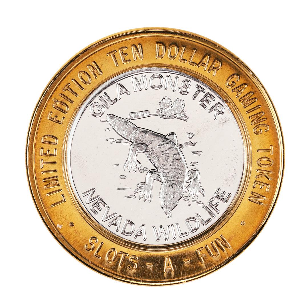 .999 Silver Slots A Fun Casino Las Vegas, NV $10: One .999 Silver Slots A Fun Casino Las Vegas, NV $10 Limited Edition Casino Gaming Token.