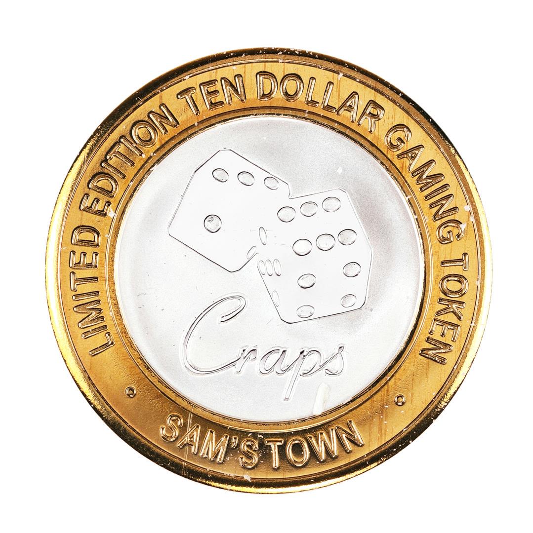.999 Silver Sam's Town Las Vegas $10 Casino Limited: One .999 Silver Sam's Town Las Vegas $10 Casino Limited Edition Gaming Token.