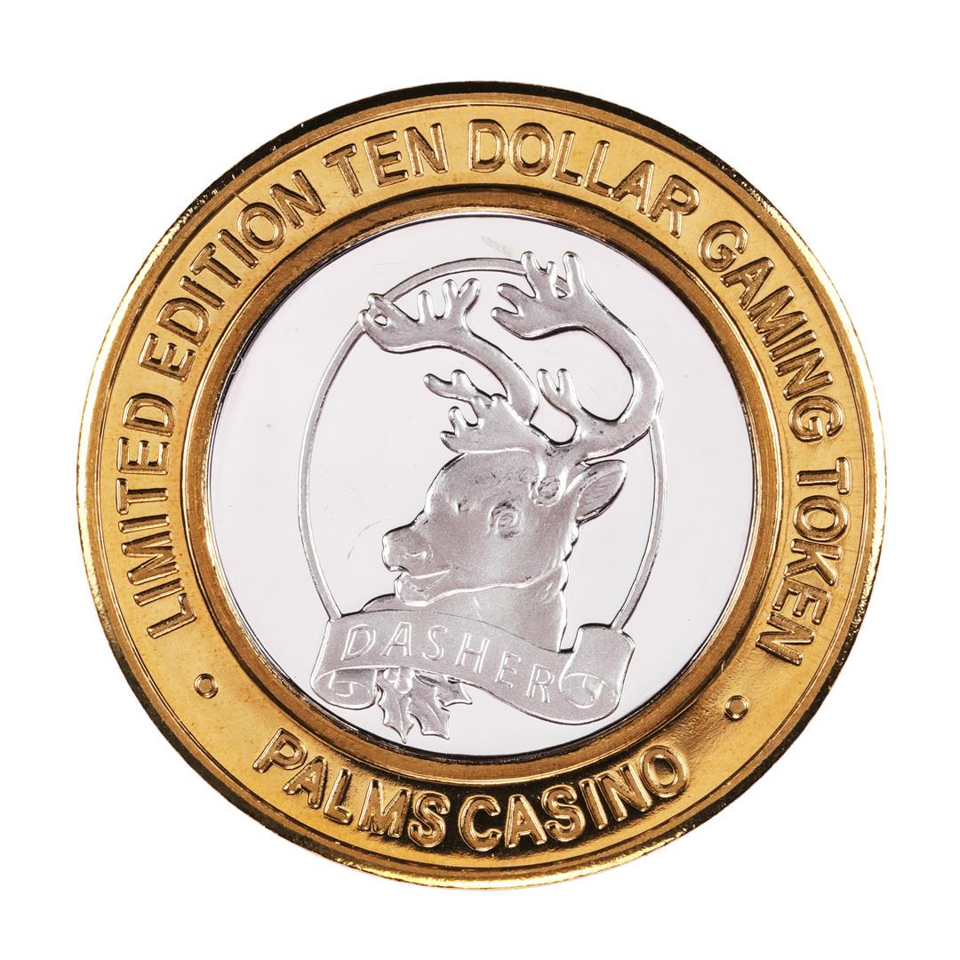 .999 Silver Palms Casino Las Vegas Nevada $10 Limited: One .999 Silver Palms Casino Las Vegas Nevada $10 Limited Edition Gaming Token.