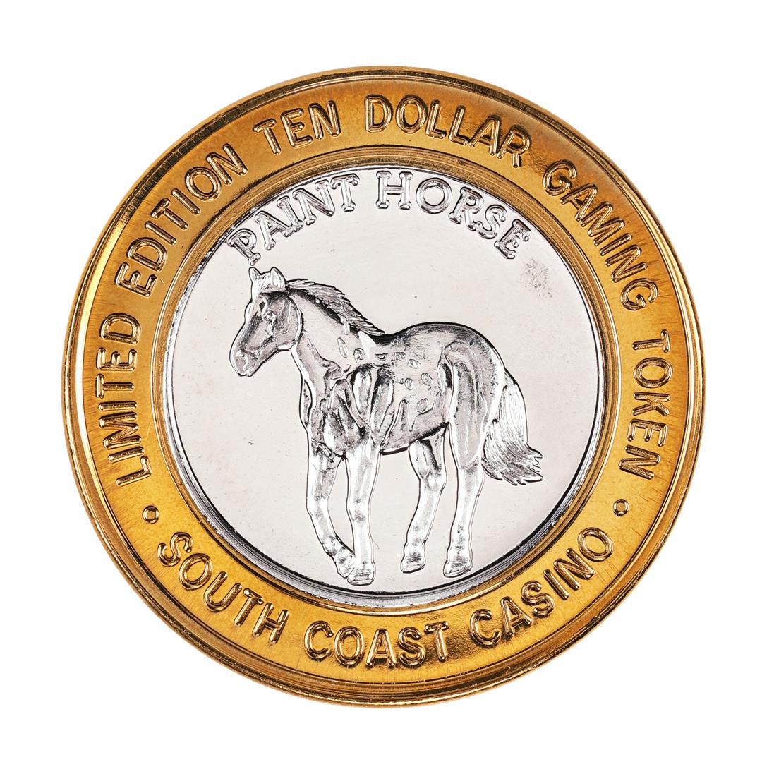 .999 Fine Silver South Coast Casino Las Vegas, NV $10: One .999 Fine Silver South Coast Casino Las Vegas, NV $10 Limited Edition Gaming Token.