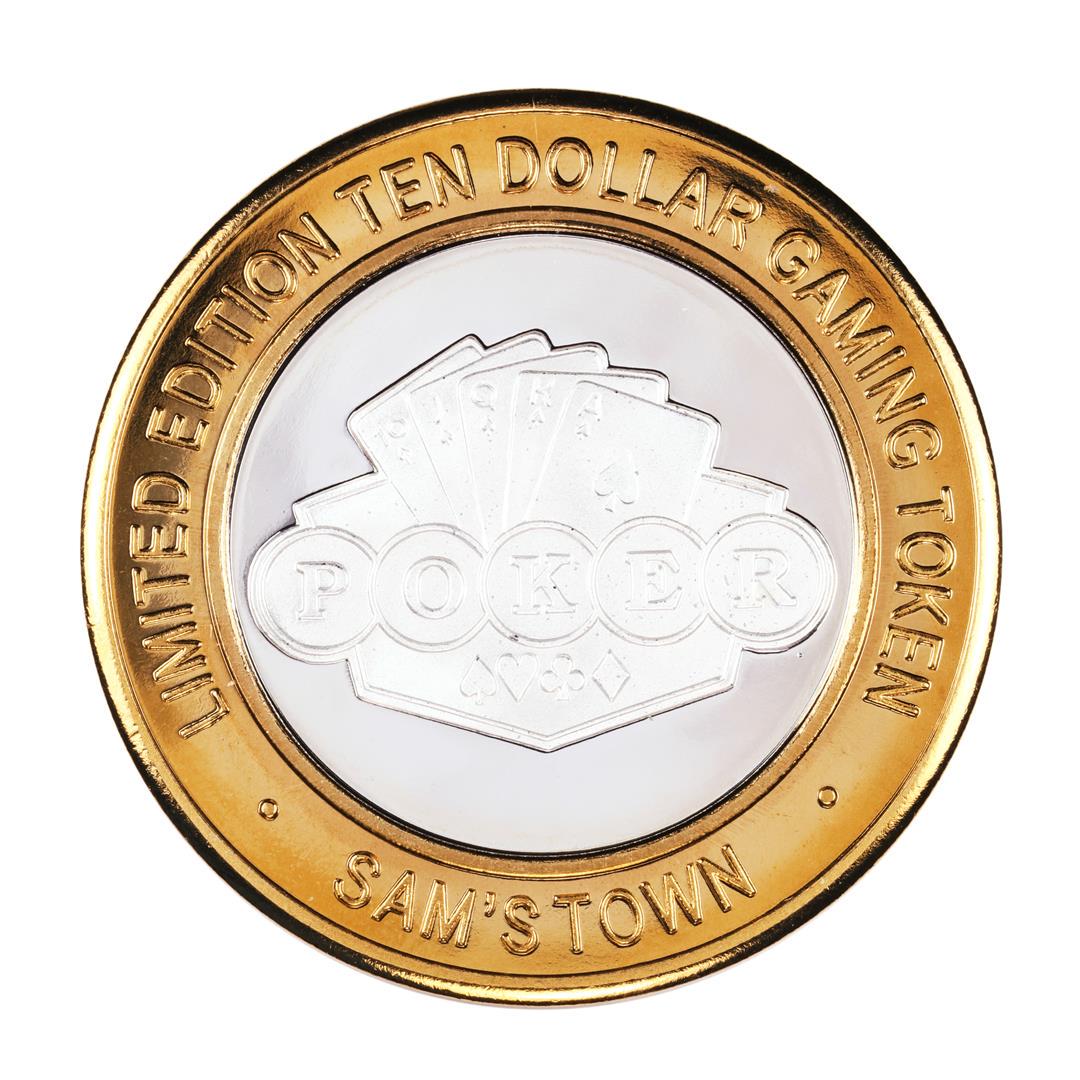 .999 Silver Sam's Town Las Vegas, NV $10 Casino Limited: One .999 Silver Sam's Town Las Vegas, NV $10 Casino Limited Edition Gaming Token.
