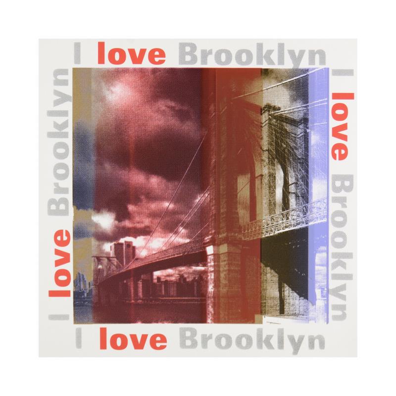 Steve Kaufman (1960-2010) "I Love Brooklyn" Limited: "I Love Brooklyn" is a limited edition silkscreen on canvas by Andy Warhol protege Steve Kaufman (1960-2010). This piece is numbered 35/50 and hand signed inverso. Includes Certificate of Authenticty.