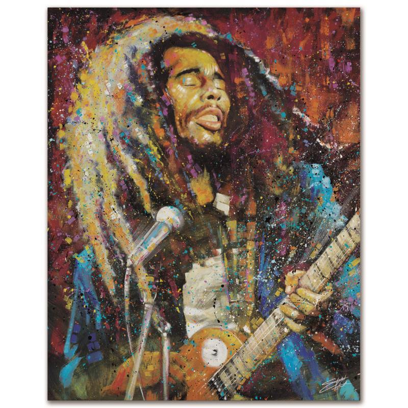 Stephen Fishwick "True Colors" Limited Edition Giclee: With bright colors and expressive lines, Stephen Fishwick puts a unique spin on pop culture portraits. "True Colors" is a limited edition giclee on stretched canvas, numbered with authorized signature