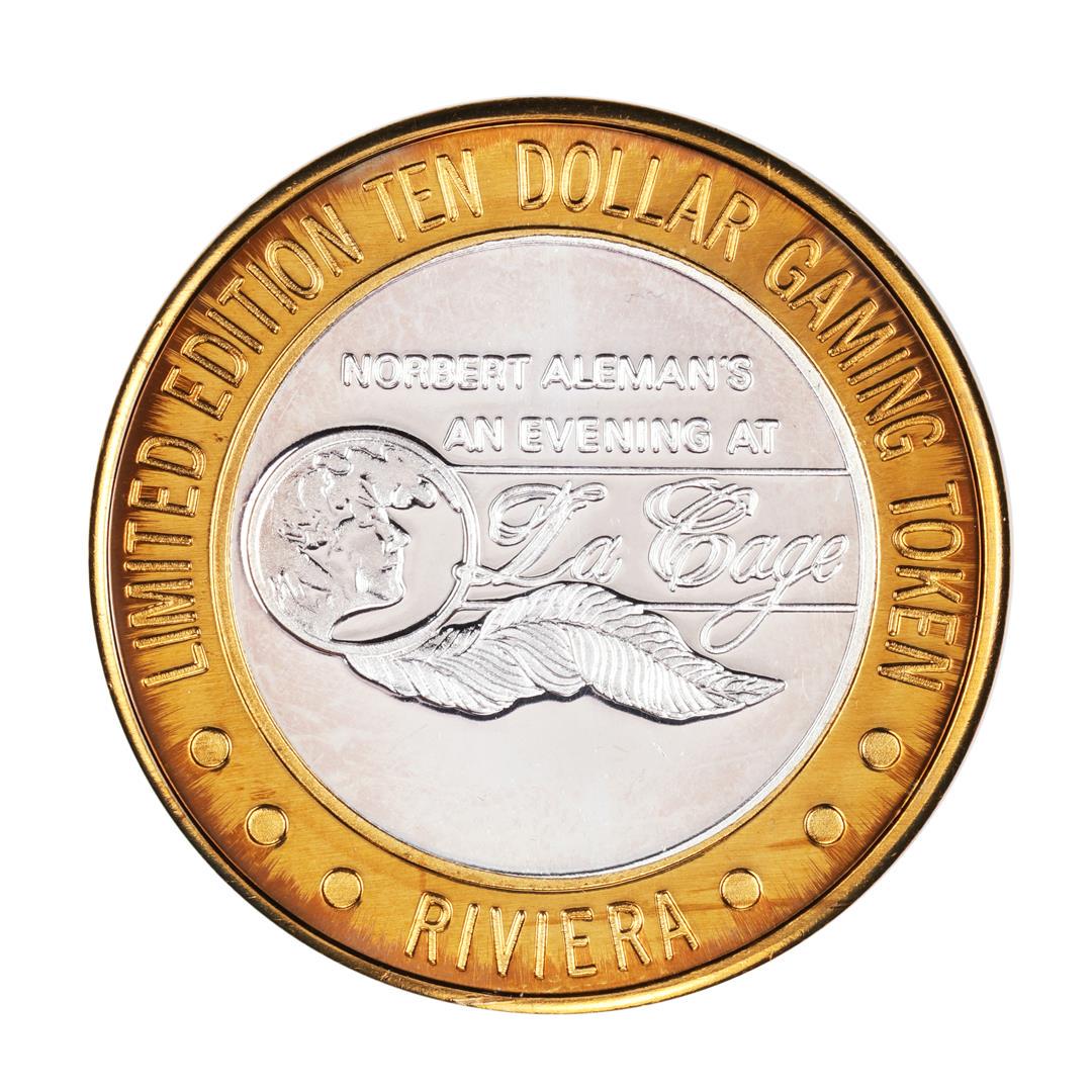 .999 Silver Riviera Hotel & Casino Las Vegas $10 Casino: One .999 Silver Riviera Hotel & Casino Las Vegas $10 Casino Limited Edition Gaming Token .