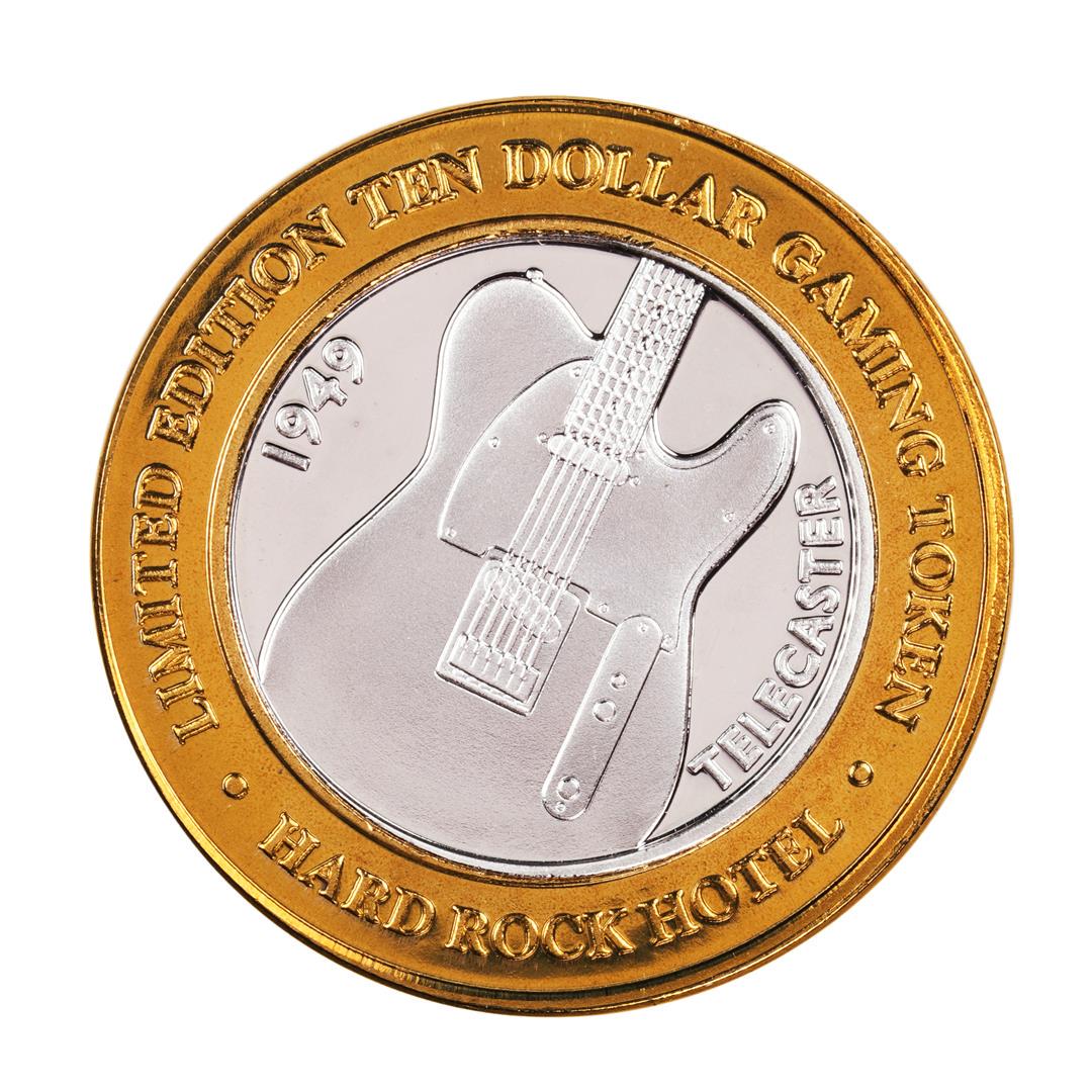.999 Silver Hard Rock Hotel Las Vegas, Nevada $10: One .999 Silver Hard Rock Hotel Las Vegas, Nevada $10 Casino Limited Edition Gaming Token.