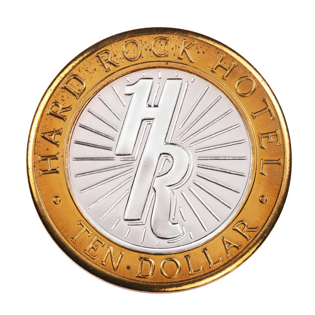 .999 Silver Hard Rock Hotel Las Vegas, Nevada $10: One .999 Silver Hard Rock Hotel Las Vegas, Nevada $10 Casino Limited Edition Gaming Token.