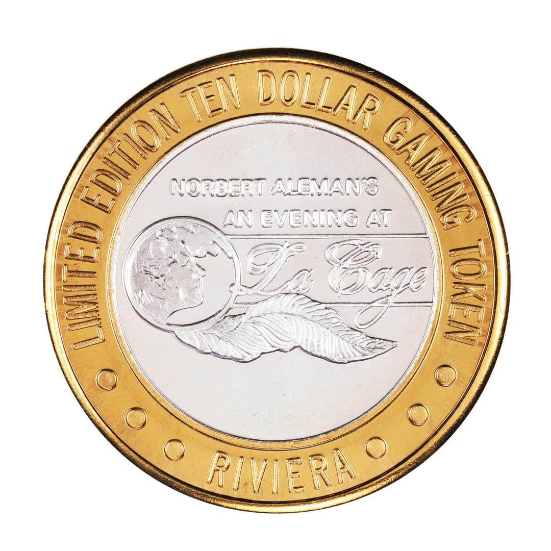 .999 Silver Riviera Hotel & Casino Las Vegas $10 Casino: One .999 Silver Riviera Hotel & Casino Las Vegas $10 Casino Limited Edition Gaming Token .