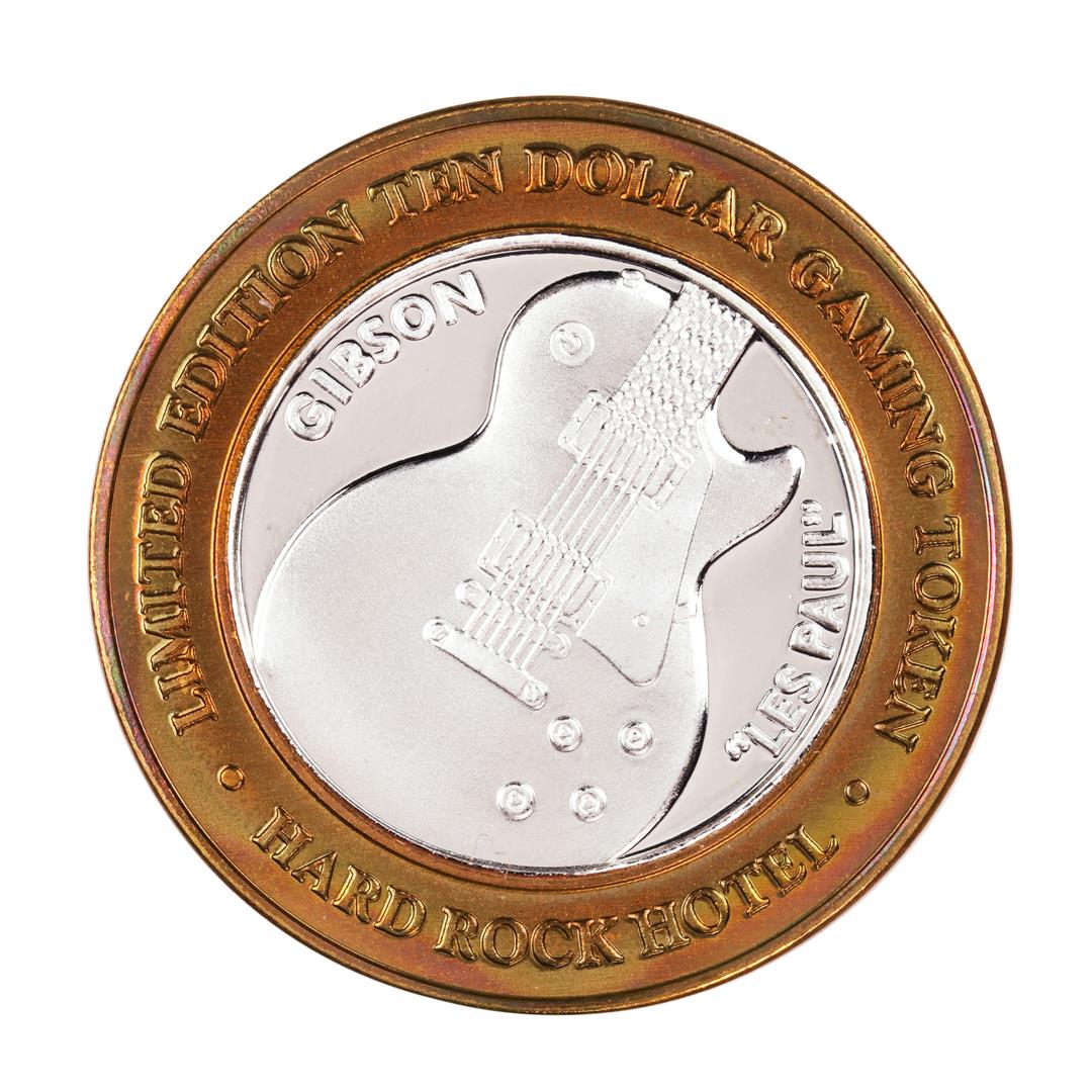.999 Silver Hard Rock Hotel Las Vegas, Nevada $10: One .999 Silver Hard Rock Hotel Las Vegas, Nevada $10 Casino Limited Edition Gaming Token.