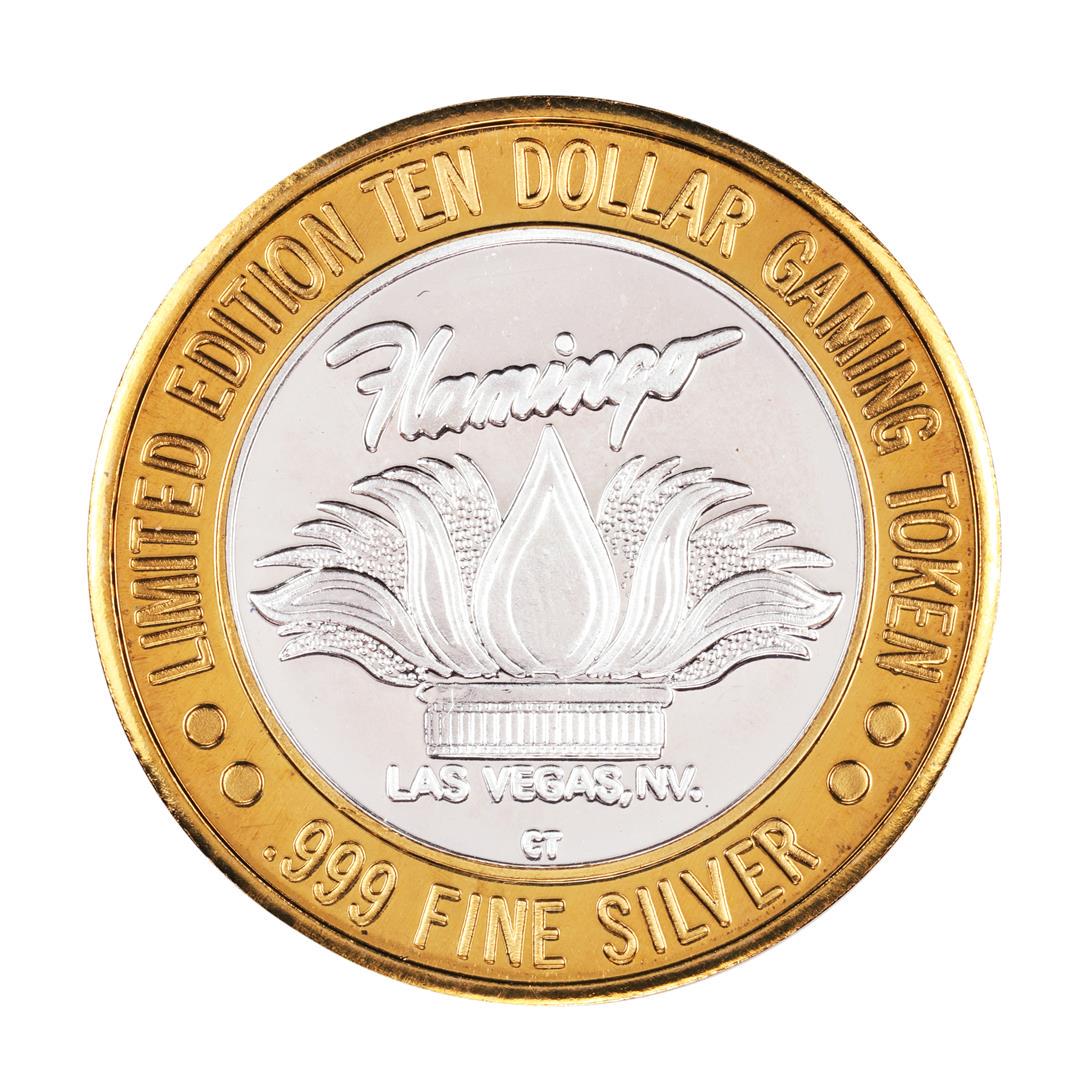 .999 Silver Flamingo Hilton Las Vegas, Nevada $10: One .999 Silver Flamingo Hilton Las Vegas, Nevada $10 Casino Limited Edition Gaming Token.