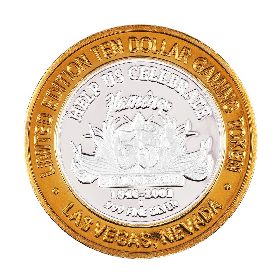 .999 Fine Silver Flamingo Las Vegas, Nevada $10 Limited: One .999 Fine Silver Flamingo Las Vegas, Nevada $10 Limited Edition Gaming Token.
