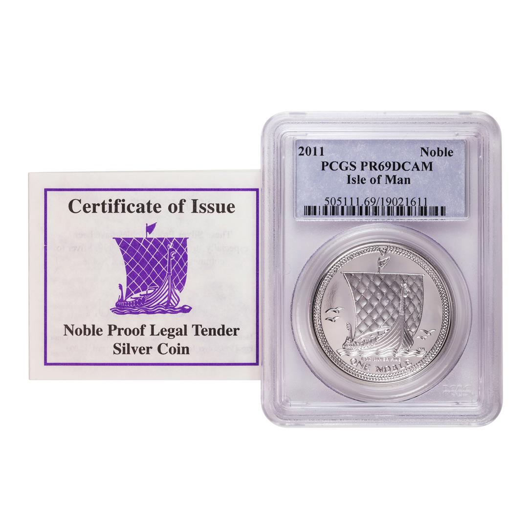 2011 Proof Isle of Man Silver Coin PCGS PR69DCAM: One 2011 Proof Isle of Man Silver Coin PCGS PR69DCAM. PCGS Graded.