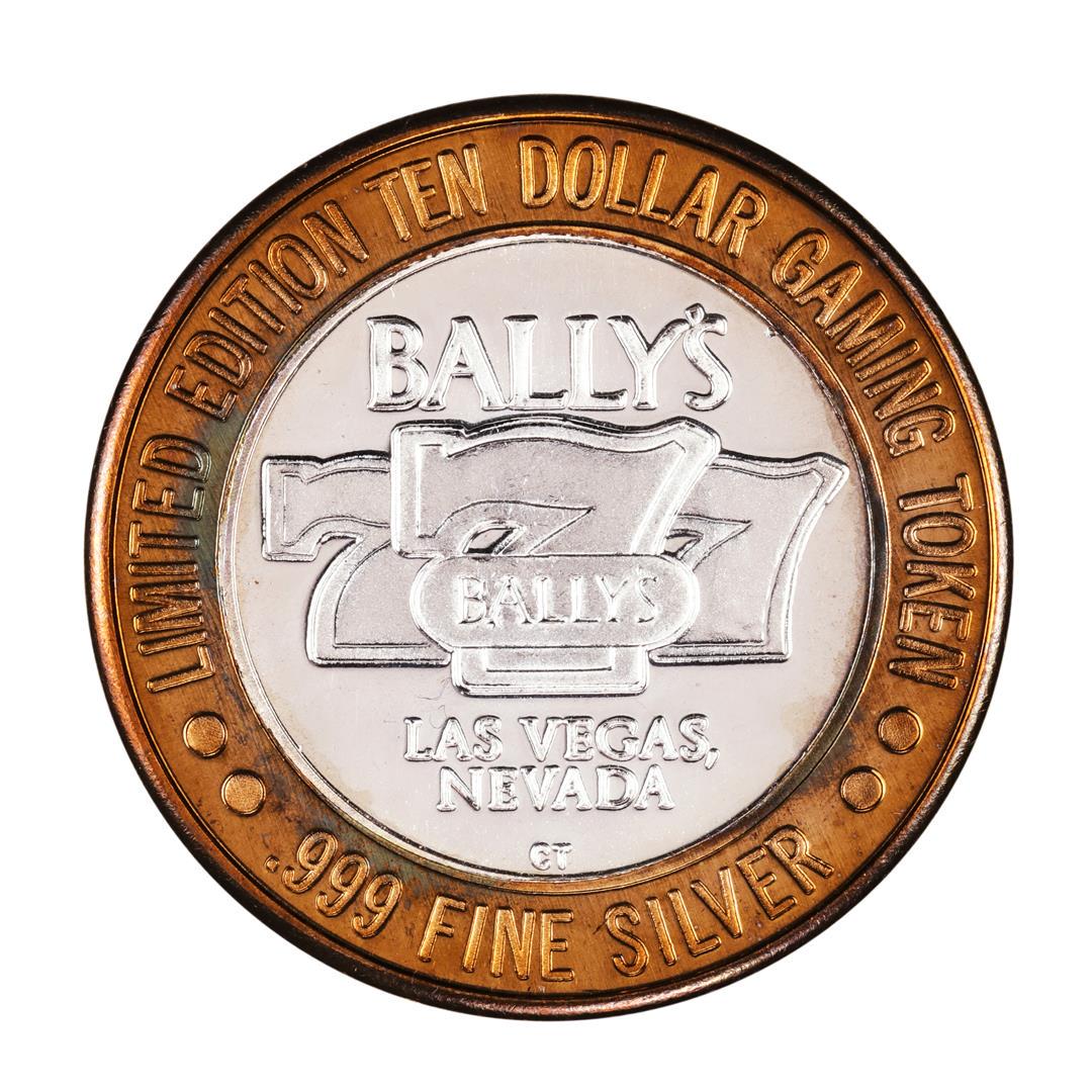 .999 Silver Bally's Las Vegas, Nevada $10 Casino: One .999 Silver Bally's Las Vegas, Nevada $10 Casino Limited Edition Gaming Token.