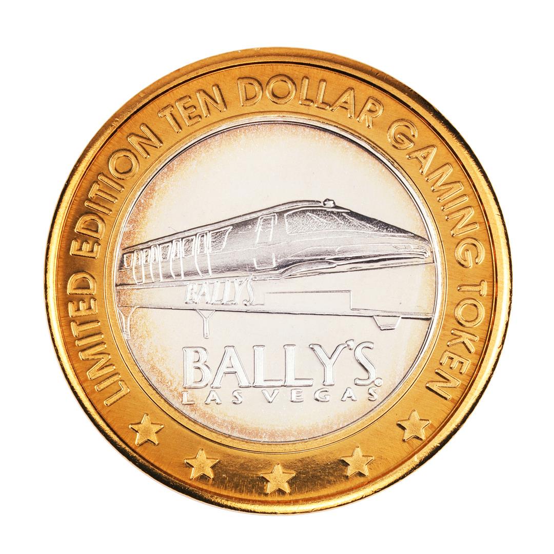 .999 Silver Bally's Las Vegas, Nevada $10 Casino: One .999 Silver Bally's Las Vegas, Nevada $10 Casino Limited Edition Gaming Token.