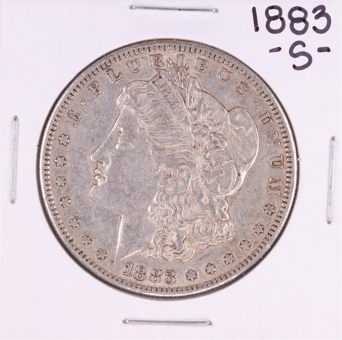 1883-S $1 Morgan Silver Dollar Coin: One 1883-S $1 Morgan Silver Dollar Coin.