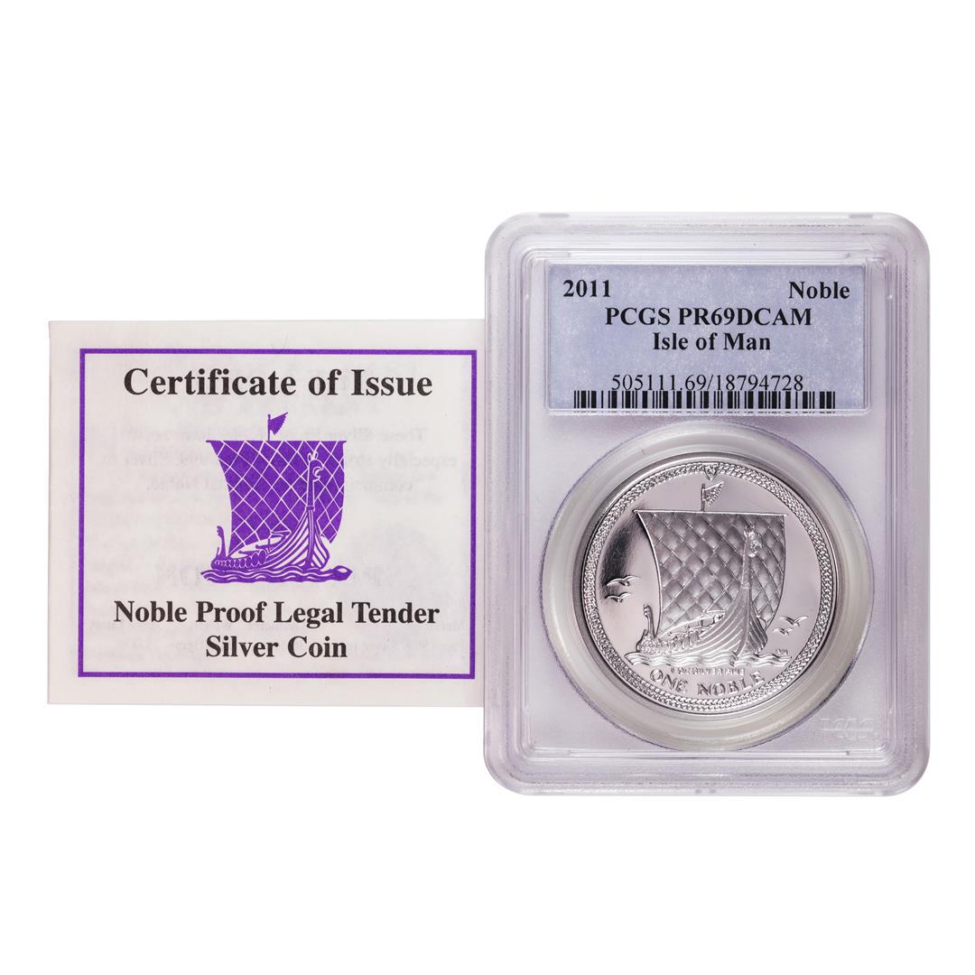 2011 Proof Isle of Man Silver Coin PCGS PR69DCAM: One 2011 Proof Isle of Man Silver Coin PCGS PR69DCAM. PCGS Graded.
