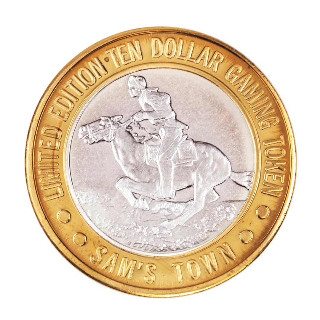 .999 Fine Silver Sam's Town Casino Las Vegas $10: One .999 Fine Silver Sam's Town Casino Las Vegas $10 Limited Edition Gaming Token.