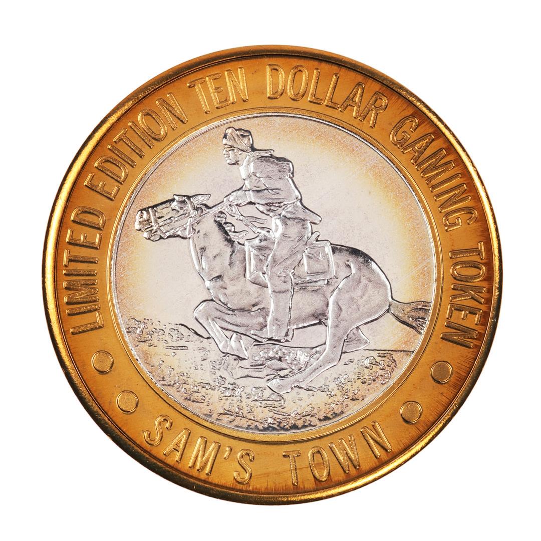 .999 Silver Sam's Town Las Vegas, Nevada $10 Limited: One .999 Silver Sam's Town Las Vegas, Nevada $10 Limited Edition Casino Gaming Token.