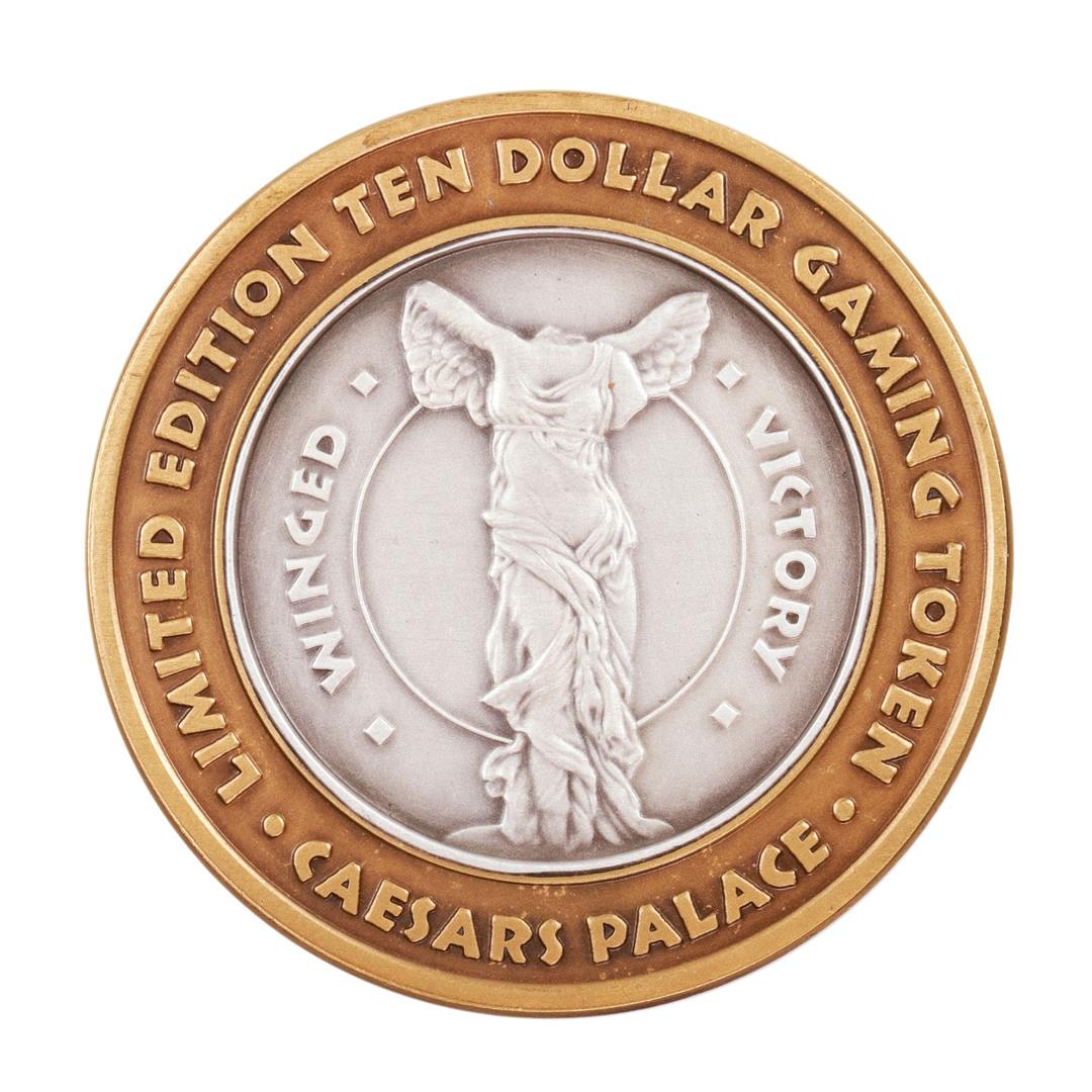 .999 Silver Caesars Palace Las Vegas, Nevada $10 Casino: One .999 Silver Caesars Palace Las Vegas, Nevada $10 Casino Limited Edition Gaming Token.