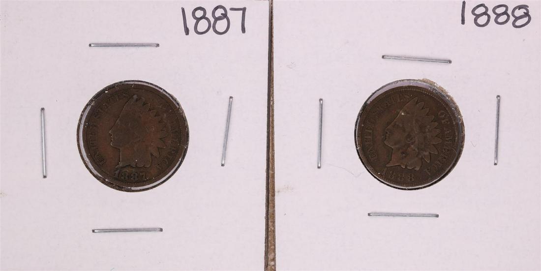 Lot of 1887-1888 Indian Head Cent Coins: One Lot of 1887-1888 Indian Head Cent Coins.