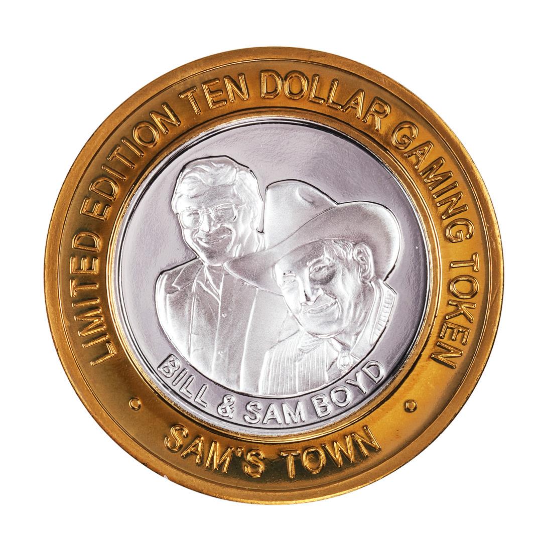 .999 Silver Sam's Town Las Vegas Nevada $10 Casino: One .999 Silver Sam's Town Las Vegas Nevada $10 Casino Limited Edition Gaming Token.