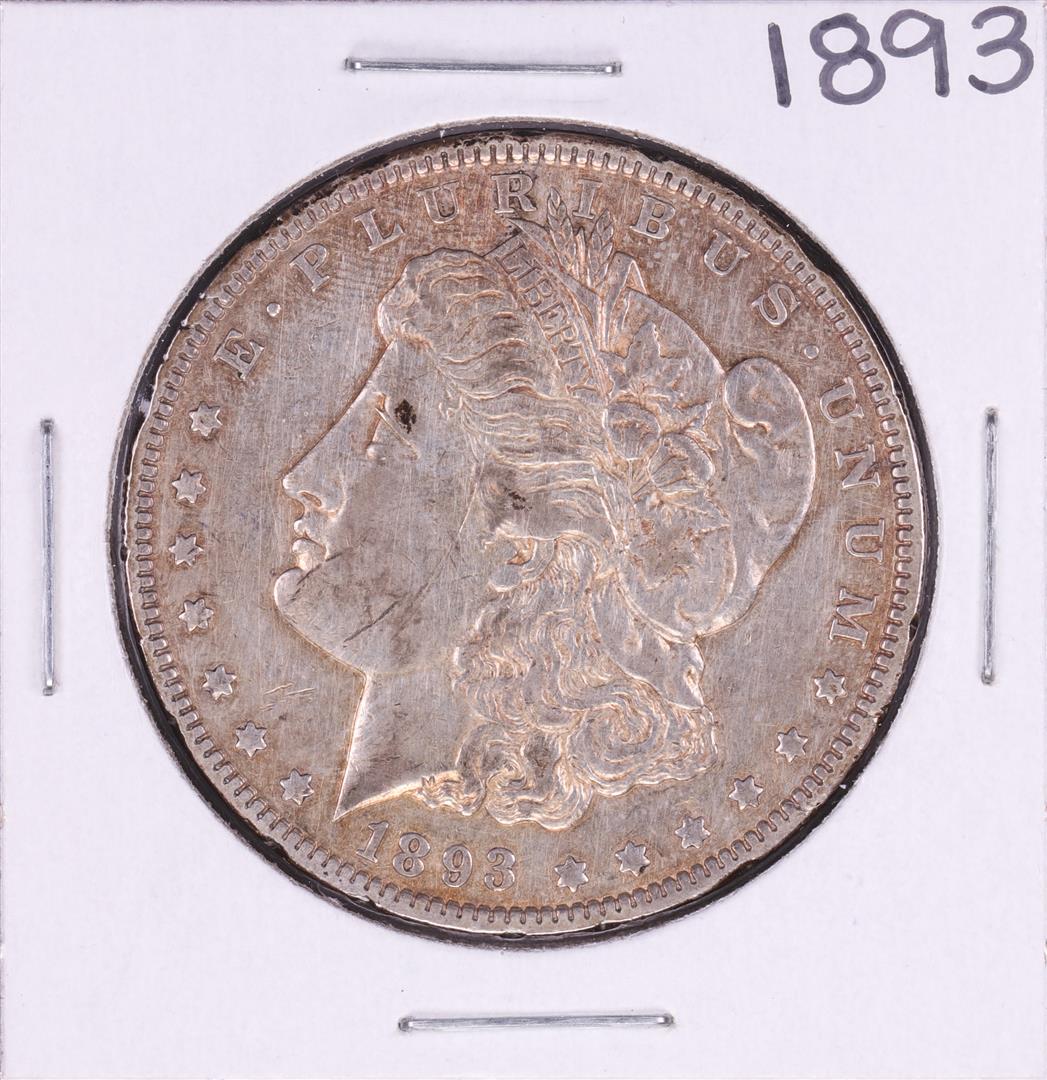 1893 $1 Morgan Silver Dollar Coin: One 1893 $1 Morgan Silver Dollar Coin.