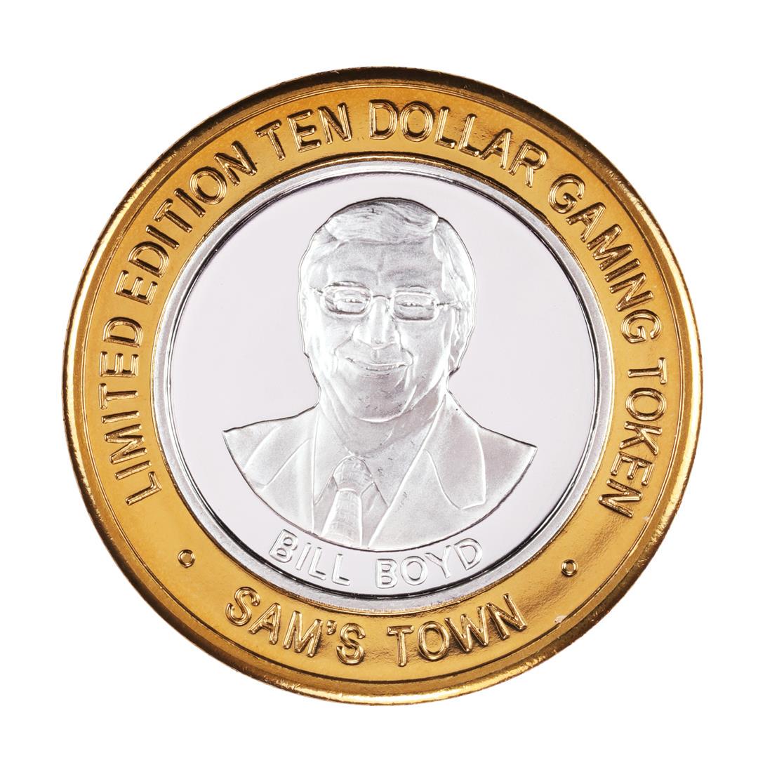 .999 Fine Silver Sam's Town Casino Tunica, MS $10: One .999 Fine Silver Sam's Town Casino Tunica, MS $10 Limited Edition Gaming Token.
