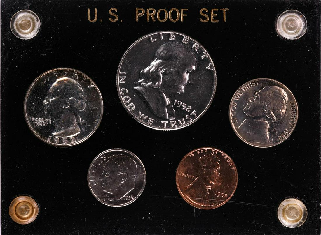 1952 (5) Coin Proof Set: One 1952 (5) Coin Proof Set.