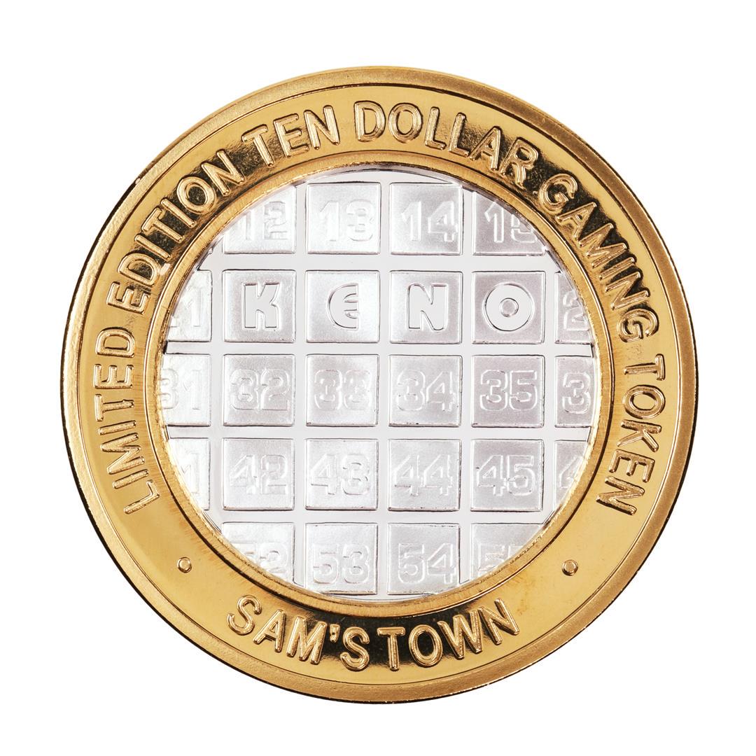 .999 Silver Sam's Town Las Vegas, Nevada $10 Limited: One .999 Silver Sam's Town Las Vegas, Nevada $10 Limited Edition Casino Gaming Token.