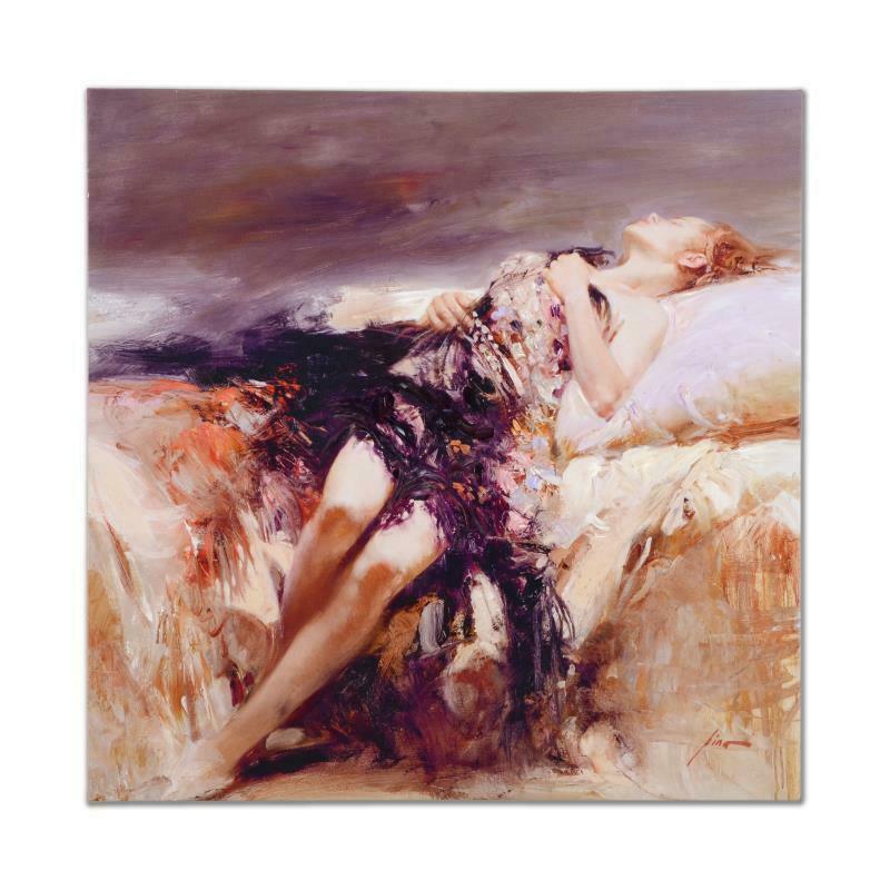 Pino (1939-2010) "Ecstasy" Limited Edition Giclee on: "Ecstasy" is a limited edition giclee on stretched canvas that has been hand-embellished by Pino himself, AP Numbered and Hand signed by Pino (1939-2010). Includes Certificate of Authenticity. Measure