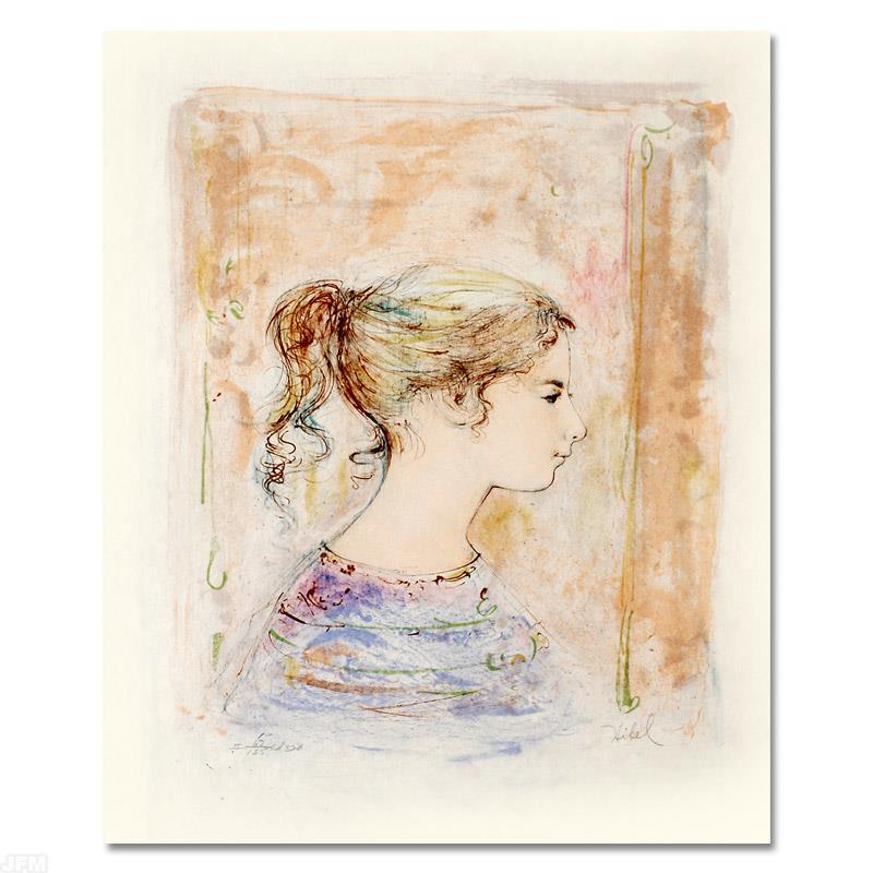 Hibel (1917-2014) "Sami #11" Limited Edition Lithograph: Wild lines and muted colors make Edna Hibel's art stand out in any room. "Sami #11" is a limited edition lithograph on paper, numbered and hand signed by Hibel. Includes Certificate of Authenticity! M
