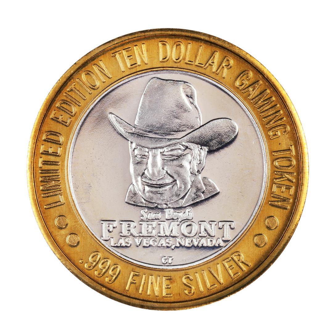 .999 Silver Sam Boyd's Fremont Las Vegas $10 Casino: One .999 Silver Sam Boyd's Fremont Las Vegas $10 Casino Limited Edition Gaming Token.
