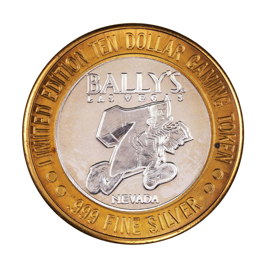 .999 Silver Bally's Las Vegas, Nevada $10 Casino: One .999 Silver Bally's Las Vegas, Nevada $10 Casino Limited Edition Gaming Token.