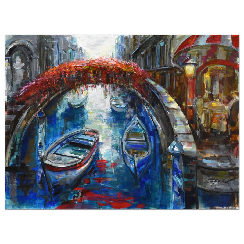 Suljakov Original Oil on Canvas: This is an original oil painting on stretched canvas by Vadik Suljakov, hand signed by the artist. Includes Letter of Authenticity. Measures approx. 40" x 30" (image).