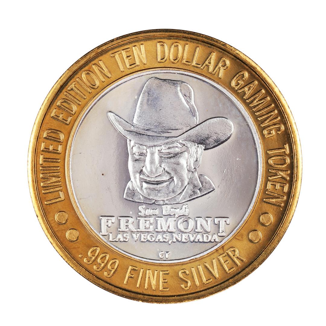 .999 Silver Sam Boyd's Fremont Las Vegas $10 Casino: One .999 Silver Sam Boyd's Fremont Las Vegas $10 Casino Limited Edition Gaming Token.