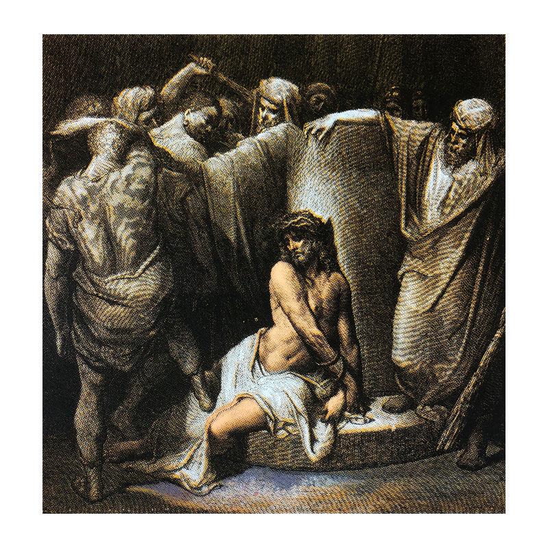 Steve Kaufman (1960-2010) "Jesus in Thorns" Original: "Jesus in Thorns" is a limited edition hand pulled silkscreen mixed media on canvas by Andy Warhol protege Steve Kaufman (1960-2010). This piece is numbered and AP 4/50 and hand signed inverso. Includ
