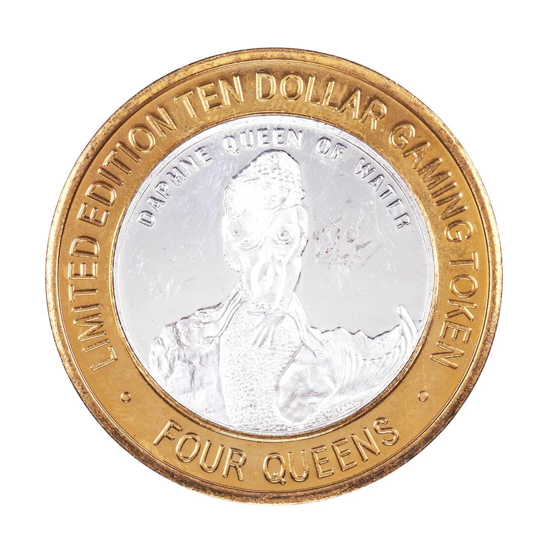 .999 Fine Silver Four Queens Casino Las Vegas $10: One .999 Fine Silver Four Queens Casino Las Vegas $10 Limited Edition Gaming Token.