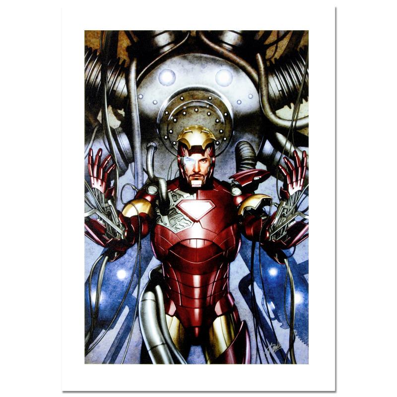 Stan Lee - Marvel Comics "Iron Man: Director of: A piece of comic book history, this limited edition print, drawn by Adi Granov, depicts the popular film version of the class Iron Man. While working for Marvel, Adi Granov has drawn covers for Spider
