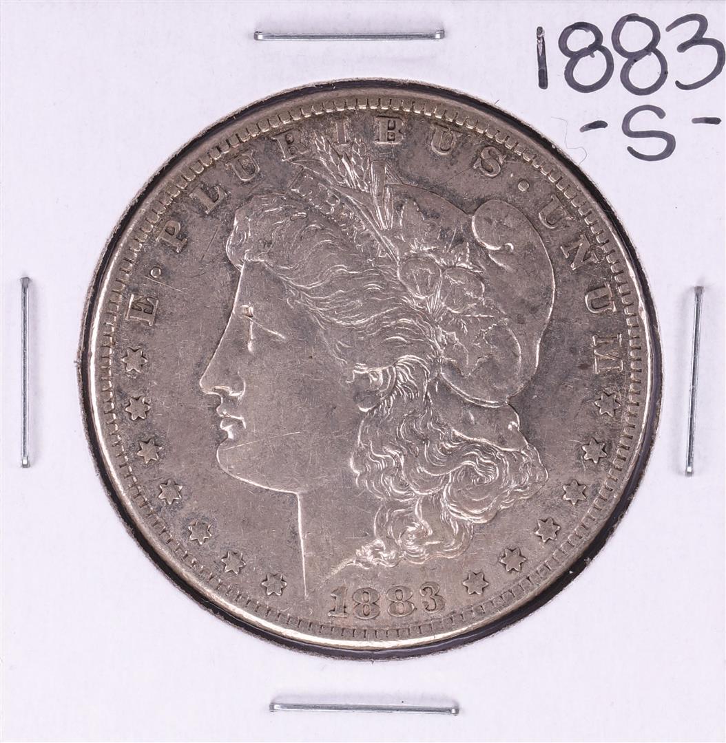 1883-S $1 Morgan Silver Dollar Coin: One 1883-S $1 Morgan Silver Dollar Coin.