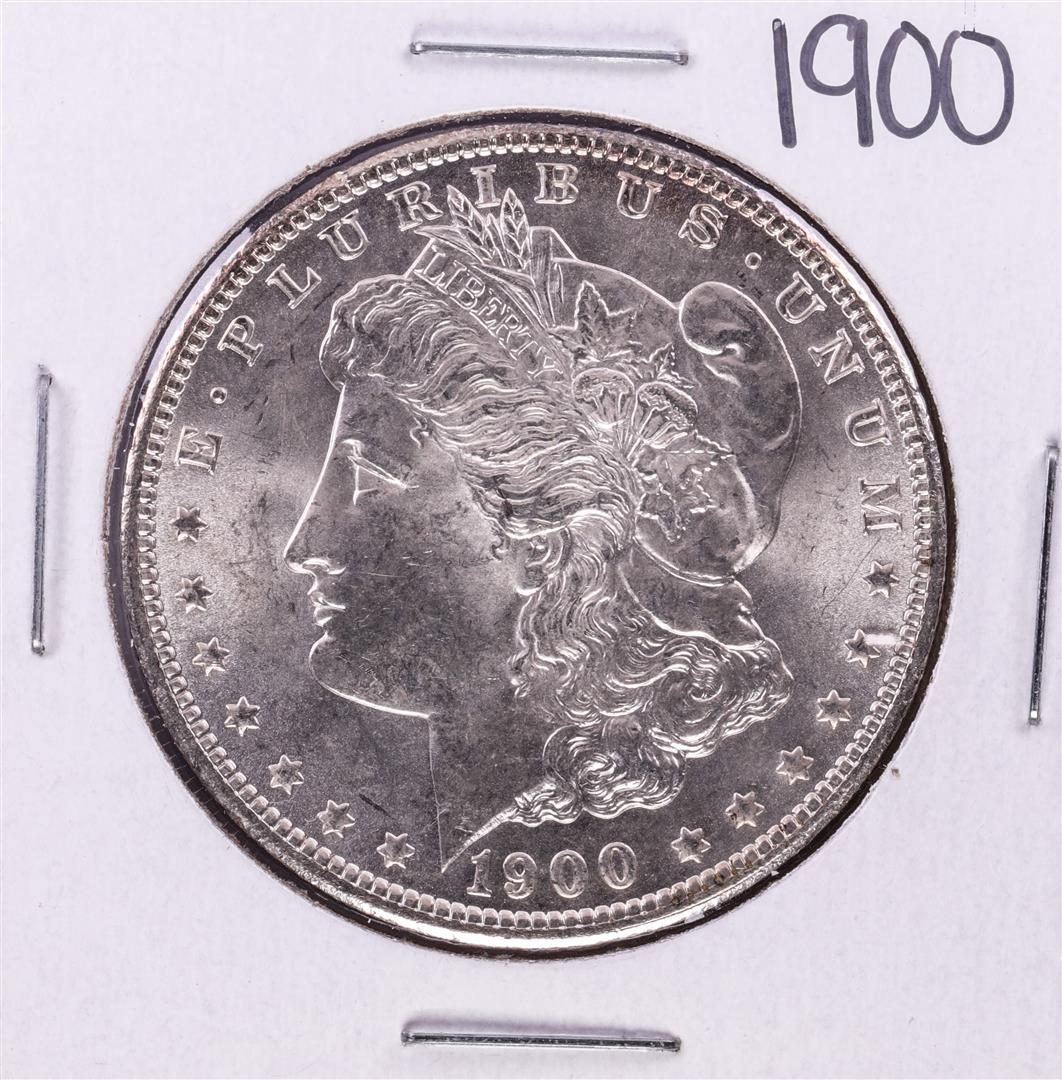 1900 $1 Morgan Silver Dollar Coin: One 1900 $1 Morgan Silver Dollar Coin.