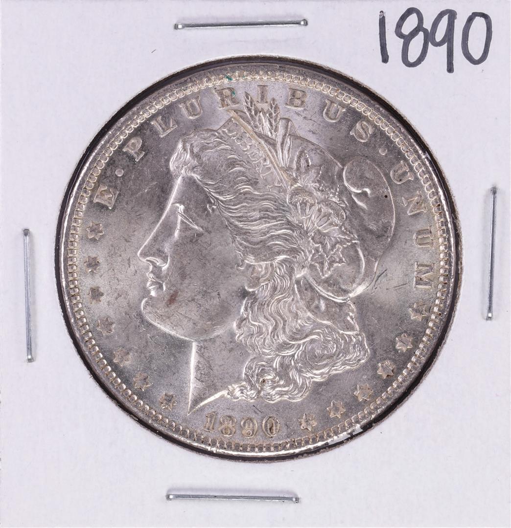 1890 $1 Morgan Silver Dollar Coin: One 1890 $1 Morgan Silver Dollar Coin.