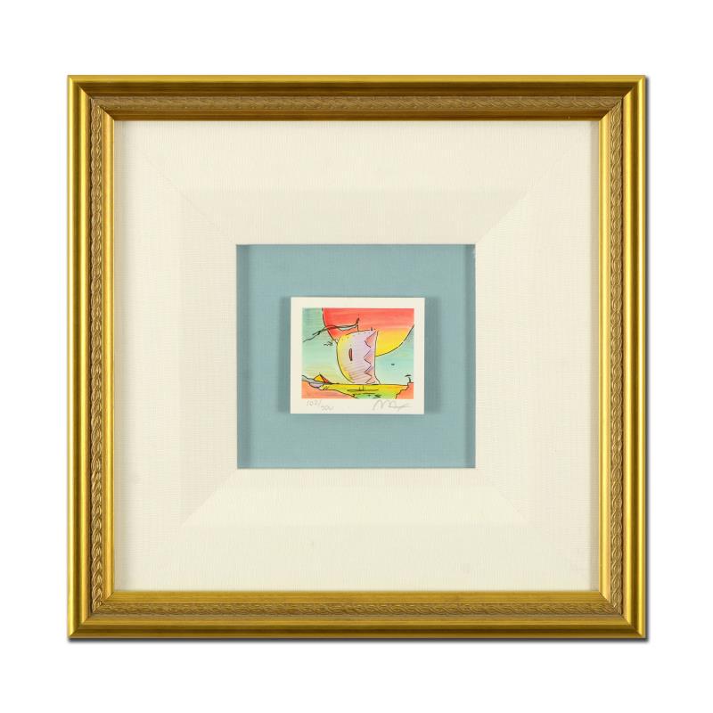 Peter Max "Sailboat Series IV" Limited Edition: "Sailboat Series IV" is a limited edition lithograph on paper by Peter Max, numbered 102/500 and hand signed by the artist. This piece comes framed and includes Certificate of Authenticity. Measures a