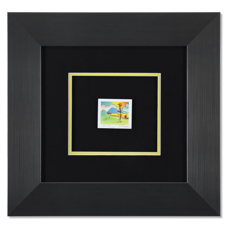 Peter Max "Tree with Sailboat" Limited Edition: "Tree with Sailboat" is a limited edition lithograph on paper by Peter Max, numbered 447/500 and hand signed by the artist. This piece comes framed and includes Certificate of Authenticity from Peter