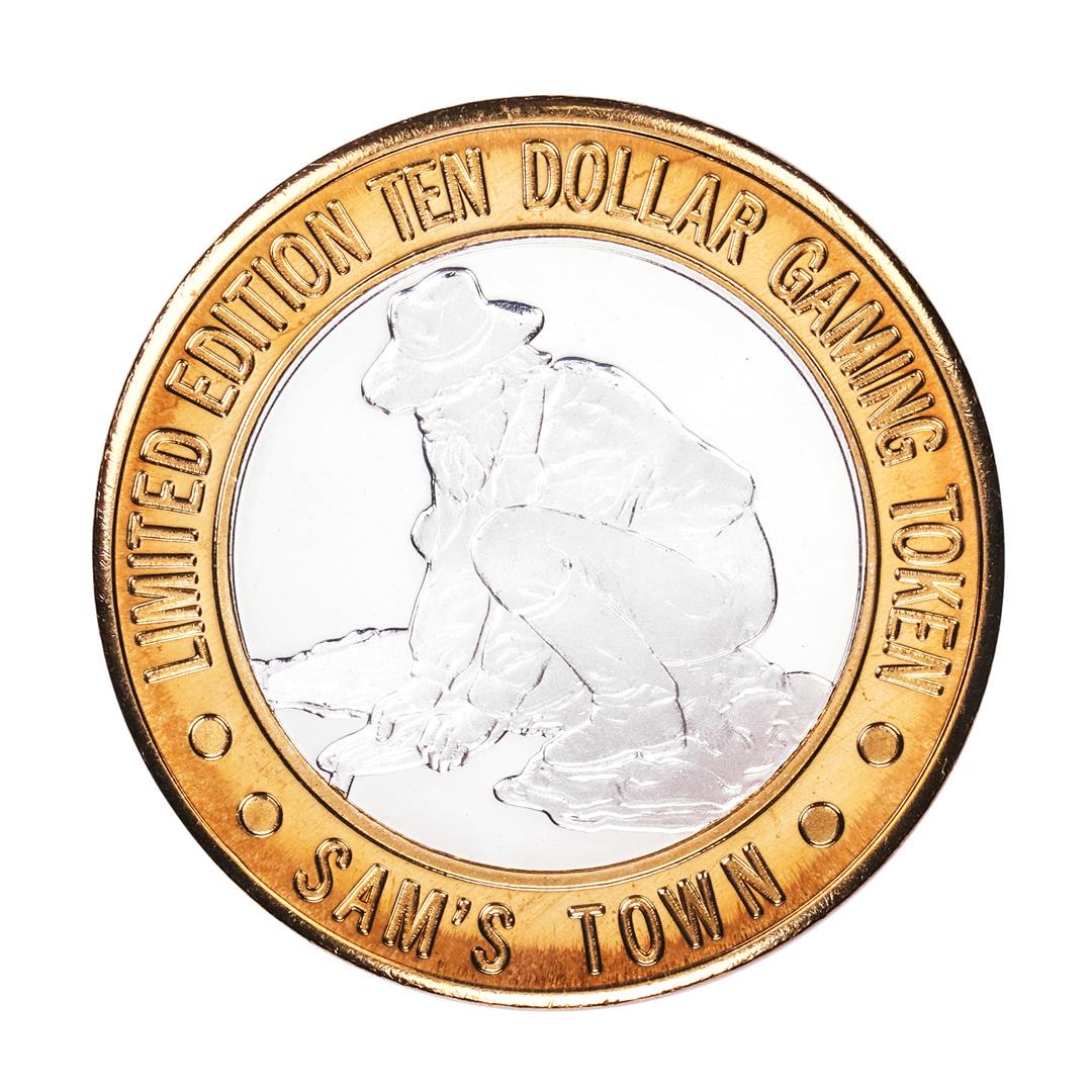 .999 Silver Sam's Town Las Vegas $10 Casino Limited: One .999 Silver Sam's Town Las Vegas $10 Casino Limited Edition Gaming Token.